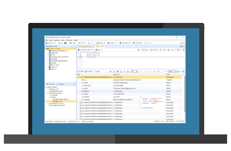 NoSQLBooster MongoDB query editor with IntelliSense