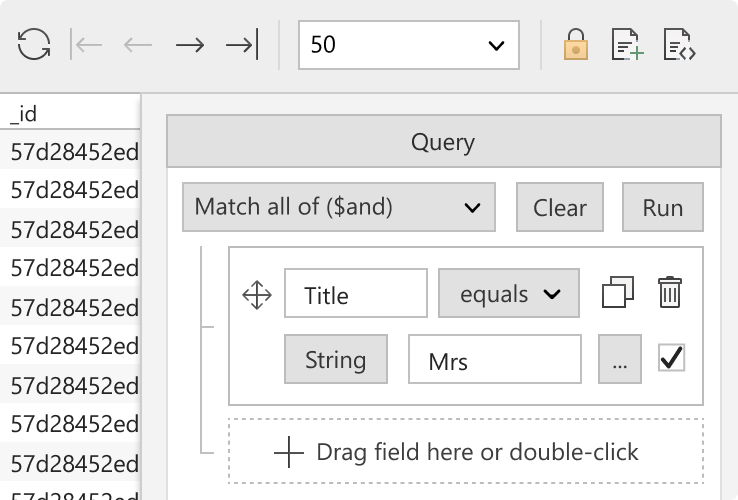 Studio 3T visual query builder and aggregation editor